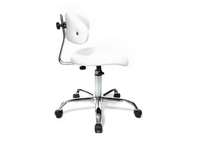 siège d'atelier pivotant,assise blanc,assise HxlxP 430-510x440x400mm