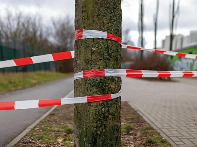 Rood/wit Veiligheidslint 250 Meter Rol