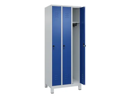 locker,HxBxD 1950x750x500mm,3vak,vak B 250mm,draaigrendel,voeten