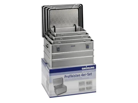 Aluminium Transportkisten 60/85/115/156L Set Van 4Stuks