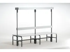 banc double HxLxP 1670x2000x725mm barres alu RAL7016