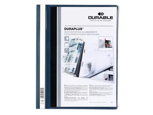Snelhechtmap Durable Duraplus A4+ blauw