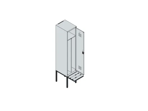 locker voor scheiding van kleding,HxBxD 2120x400x815mm,1vak