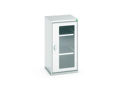 vitrinekast 1000x525x550mm 2xStalen bodem romp RAL7035 front RAL7035
