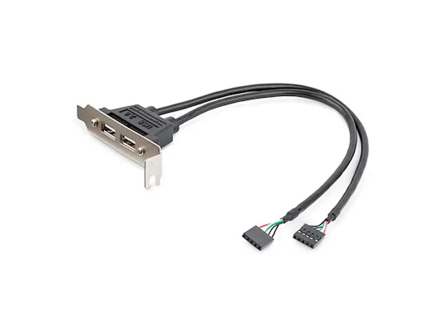 2-poorts USB A vrouwelijke low-profile Slot Plate Adapter