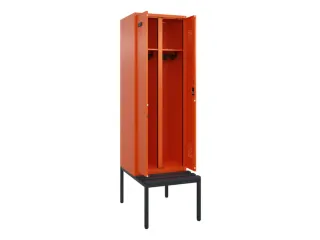 locker met bank,voor scheiding van kleding,HxBxD 2120x600x815mm,2vak - 1