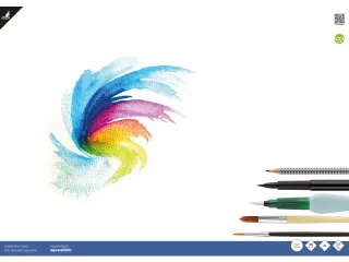 Blok aquarelpapier Kangaro A2 300g 12 vel roomwit 3 zijden verlijmd - 3