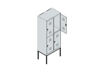 dubbeldekse locker,HxBxD 2120x800x500mm,2x2vak.,vak B 400mm - 3