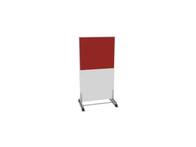 scheidingswand,HxB 1545x800mm,Bl-wit,BN4011-rood