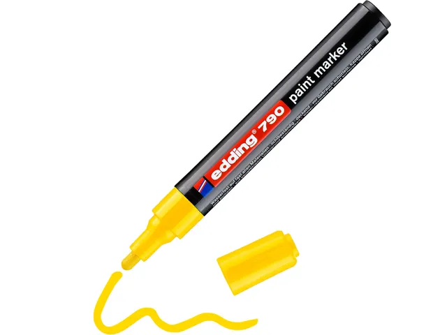 Paintmarker edding 790 op alcoholbasis 2-3mm geel
