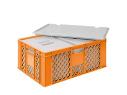 Euronorm-stapelbak,m. 2isoleerboxen,HxLxB 240x600x400mm,43/10,4l,HDPE