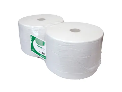 Industriepapier P54010 1-laags Recycled Wit 2 Rol