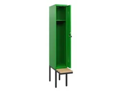 locker met bank,HxBxD 1950x300x815mm,1vak,vak B 300mm,draaigrendel