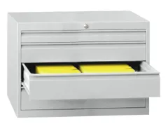 ladekast HxBxD 600x1023x600mm 4laden slot RAL7035 front RAL5010