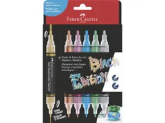 Acrylmarker Faber-Castell Black Edition Shake & Paint 6st. metallic kl