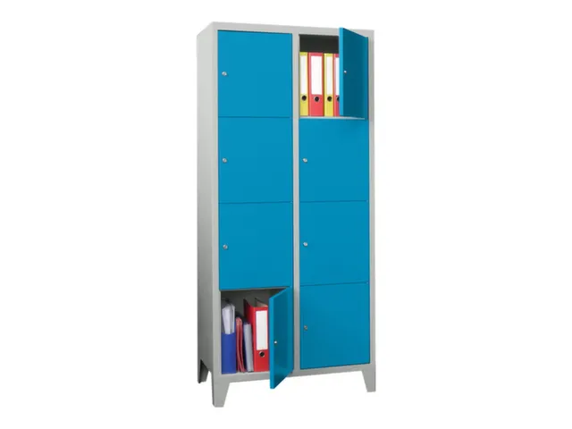 armoire multicases,HxlxP 1850x800x500mm,RAL7035,face avant RAL5012