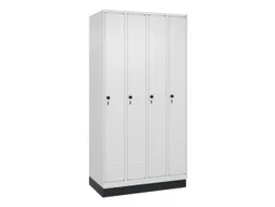 locker,HxBxD 1950x1000x500mm,4vak,vak B 250mm,draaigrendel,sokkel