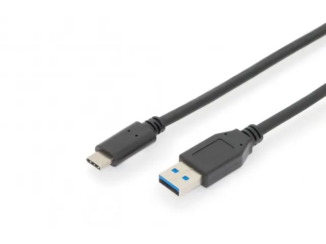 USB Type C-aansluitkabel Type C naar A M/M 1m Gen2 3A 10GB Zwart
