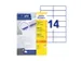 Etiket Avery 3678 97x37mm wit 1400 stuks