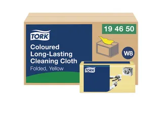 Reiningingsdoek Tork Long Lasting W8 multifunctioneel geel 194650 - 1