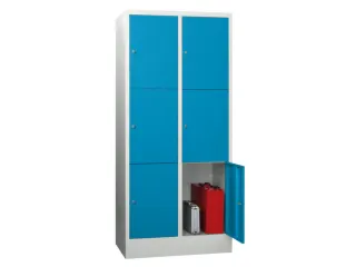 lockerkast,HxBxD 1850x800x500mm,2x3vakken,RAL7035,front RAL5012 - 2