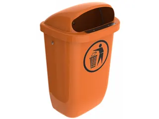 Afvalbak DIN-PK 50 liter Oranje - 1