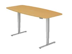 In hoogte verstelbare vergadertafel,HxBxD 635-1285x2200x1030mm