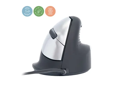 Ergonomische muis R-Go HE Break medium Rechts bedraad Zwart