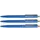 Balpen Quantore drukknop met metalen clip blauw medium