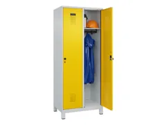 locker,HxBxD 1950x800x500mm,2vak,vak B 400mm,draaigrendel,voeten