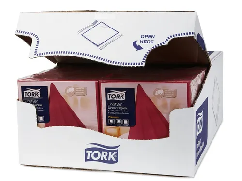 Tork 478855 Premium Linstyle Dinnerservet Bordeaux 600 Stuks