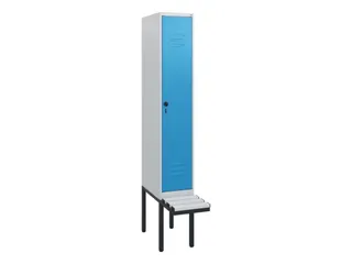 locker met bank,HxBxD 1950x300x815mm,1vak,vak B 300mm,draaigrendel - 1