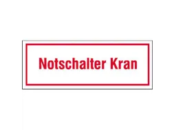 aanwijzingsbord,Noodschakelaar kraan,PVC,rood/wit,om te verlijmen