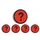 Impressiemagneet Question Mark 35mm Rood