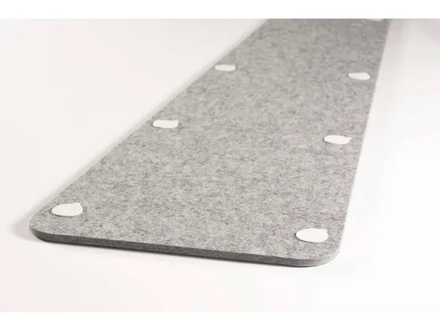 Akoestische PET-vilt trapezium stroken donkergrijs 30x120cm 6 stuks