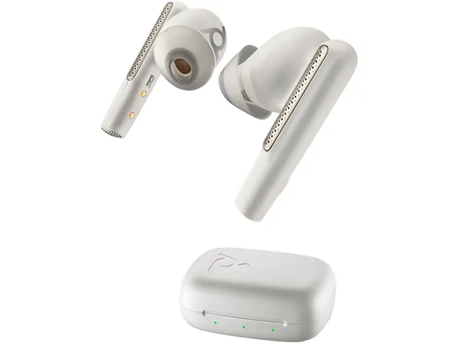 Voyager Free 60 UC M White Sand Earbuds + BT700 USB-C-adapter + oplaad