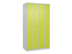 dubbeldekse locker,HxBxD 1850x1000x500mm,4x2vak.,vak B 250mm,cil.-slot
