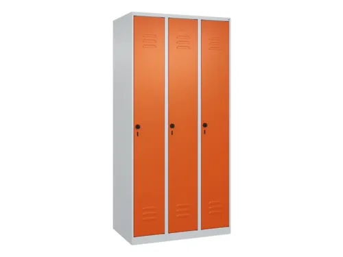 locker,HxBxD 1850x900x500mm,3vak,vak B 300mm,draaigrendel