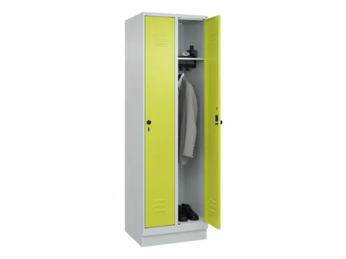 locker,HxBxD 1950x600x500mm,2vak,vak B 300mm,draaigrendel,sokkel