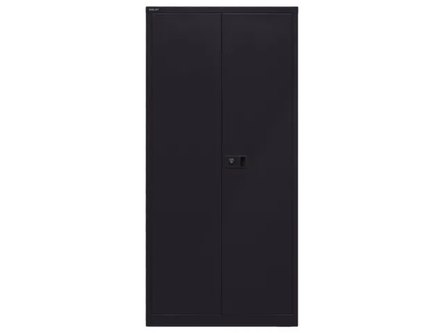 Garderobe-/-Ordnerkast Staalplaat 3 Puntsluiting Kledingstang Zwart