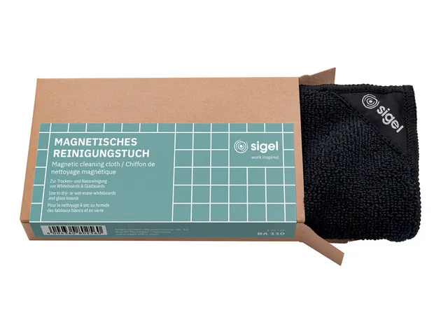Reinigingdoek Sigel magnetisch Zwart 250 x 250 mm