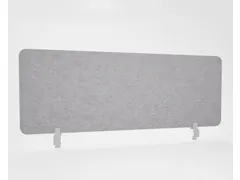 Akoestisch PET-vilt scheidingsscherm bureau lichtgrijs 60x160cm