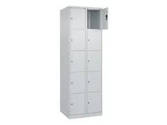lockerkast,HxBxD 1850x600x500mm,2x5vakken,vak B 300mm,cil.-slot