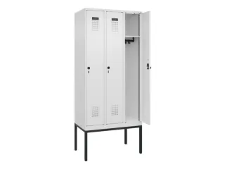 locker,HxBxD 2120x900x500mm,3vak,vak B 300mm,draaigrendel - 1