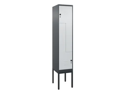 Z-garderobekast,HxBxD 2120x400x500mm,vak B 200/400mm,draaigrendel