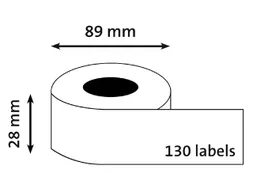 Etiket Dymo 19831 adressering 28x89mm 1 rol á 130 stuks wit