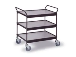 Tafelwagen Draagverm. 150kg Laadvl. Lxb 785x500mm 3 Etages Diepzwart