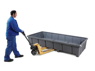 stellingopvangbak,v. palletstelling,v. vak B 2700mm,opvangvol. 1000l - 3