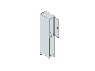 dubbeldekse locker,HxBxD 1950x300x500mm,1x2vak.,vak B 300mm - 5
