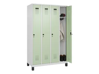 locker,HxBxD 1950x1200x500mm,4vak,vak B 300mm,draaigrendel,voeten - 1